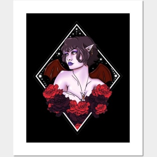 Devil Girl Geometrical Goth Posters and Art